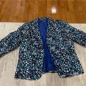 Covington Blue and Black Abstract Jacket- Size XL